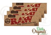 RAW Classic 1 1/4 Size vloei - Vloeipapier - Rolling paper (Smoking) - Korte Vloei - 6 stuks