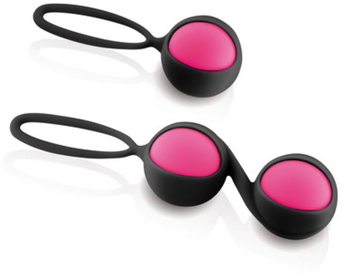 Goedkoopste Yoba - Vaginale Balletjes - 2 Stuks - 3.2cm Diameter - Zwart/Roze