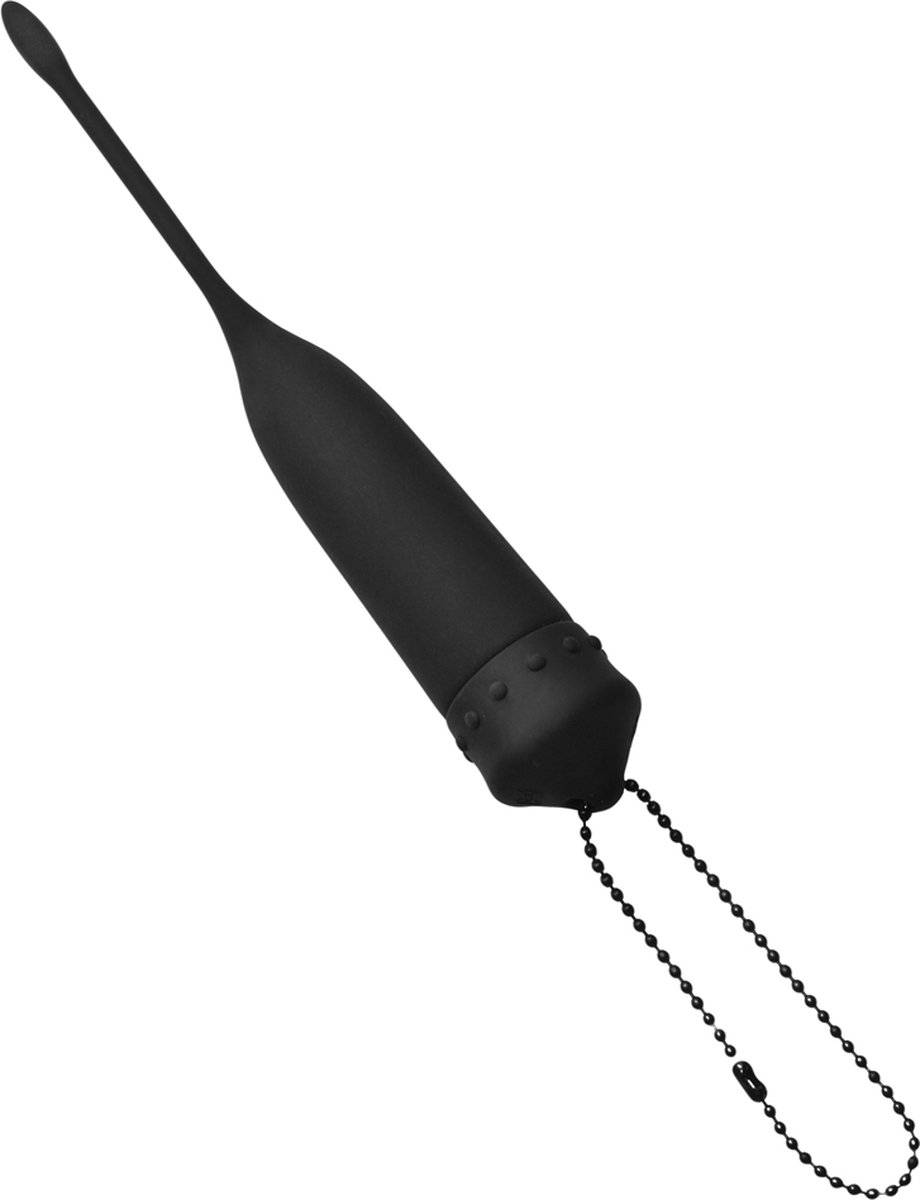 Goedkoopste Vibrerende siliconen dilator / penis plug - zwart