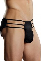 Male Power Nylon Lycra Brief Cage Brief S/M - zwart