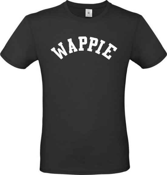 Wappie shirt zwart maat M