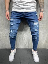 Skinny Jeans Mannen Gescheurde Jeans Mannelijke 2021 Nieuwe Casual Gat Straat Hip Hop Slanke Denim Broek Man Mode jogger Broek