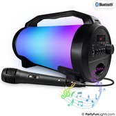 PartyFunLights - Bluetooth Karaoke Set - party speaker - inclusief microfoon - lichteffecten - met draagbeugel