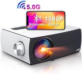 Bol.com Artlii Enjoy 3 Native 1080P Mini Projector - 5Ghz - WiFi/Bluetooth - Wit aanbieding