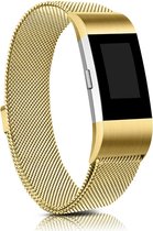 YPCd® Fitbit Charge 2 bandje - Goud - Milanees Roestvrij Staal - Large