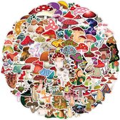 Sticker pakket met 100 paddestoelen stickers - Vinyl - laptopstickers - Herbruikbaar - Vliegenzwam/Magic mushrooms