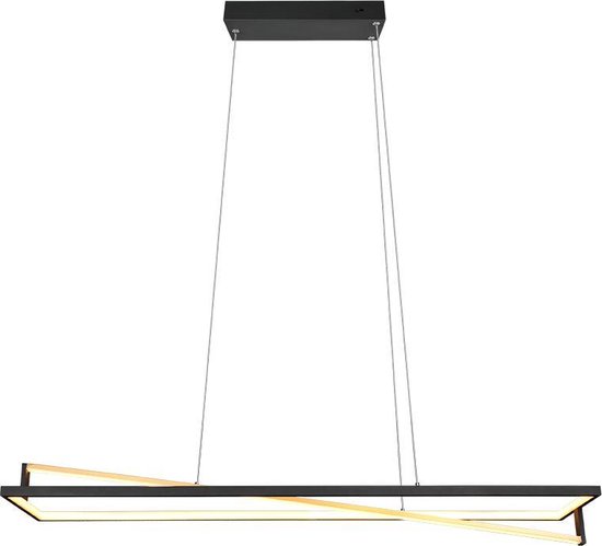 TRIO Hanglamp EDGE - Mat zwart - incl. 1x SMD LED, 35W Â· 1x 4100lm, 2300+3000+4000K