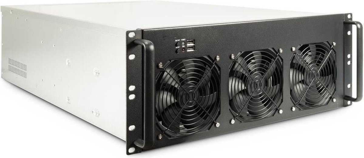 Inter-Tech 4F28 Rack Zwart, Zilver