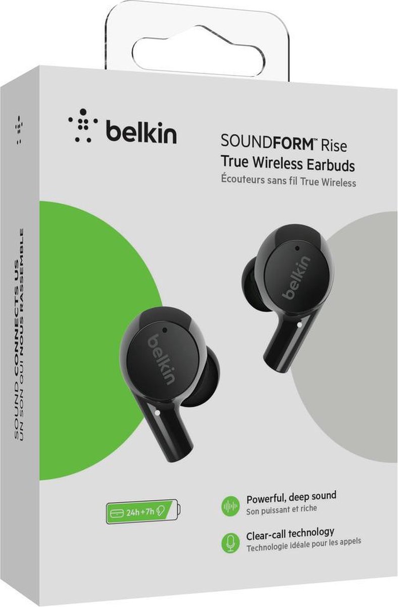Belkin AUC004BTBK écouteur/casque True Wireless Stereo (TWS) Ecouteurs  Bluetooth Noir