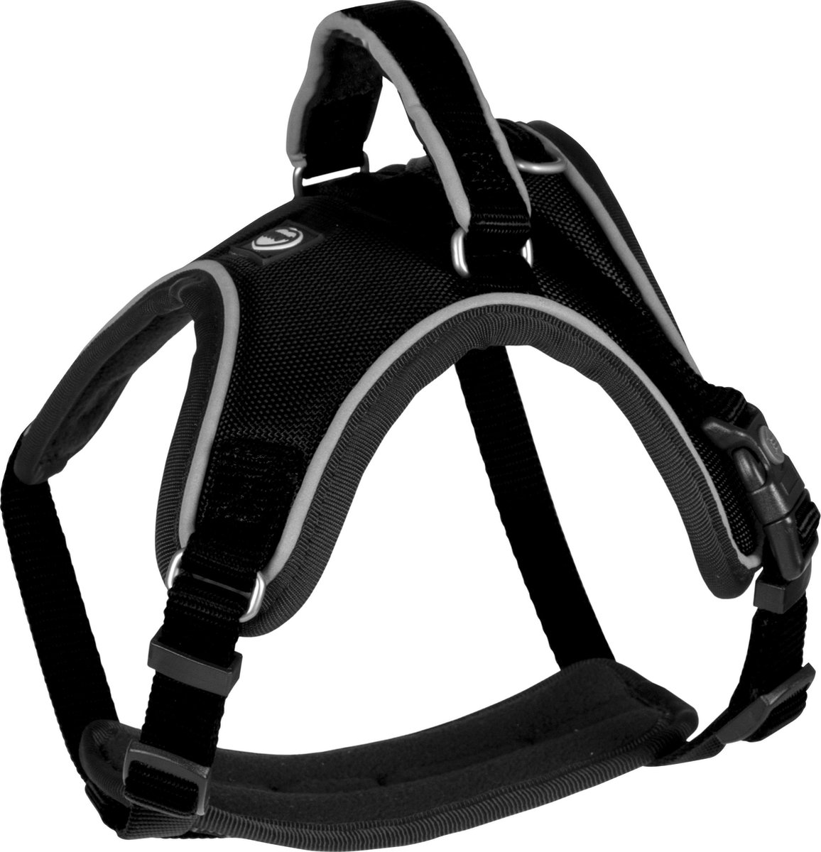 Explor west harnas nylon Zwart 50-65cm/20mm