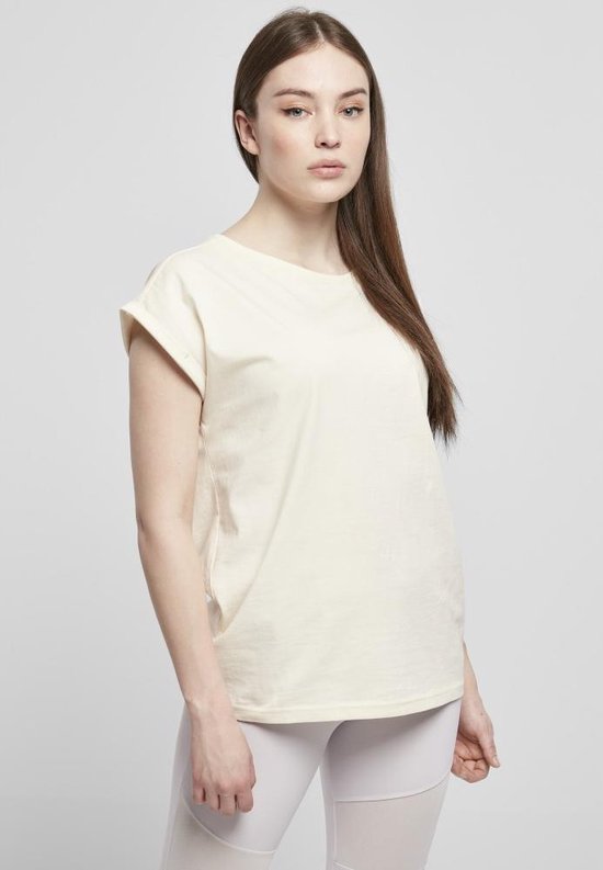 Urban Classics - Organic Extended Shoulder Dames T-shirt - 3XL - Creme
