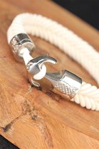 Khoshal Anker Armband Unisex | Fashion | Anker | Cadeau | 1-Delig | Wit | Sieraden |