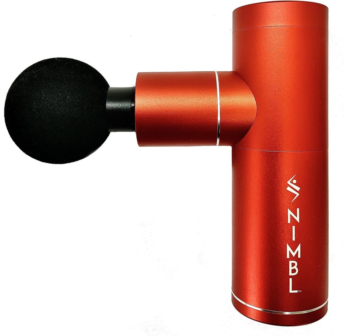 Afbeelding 2 van Massage Gun - Nimbl XPRS Fysio - Sport en Relax Massage apparaat - Fluisterstil - Inclusief koffer - Met 4 opzetstukken - Rood