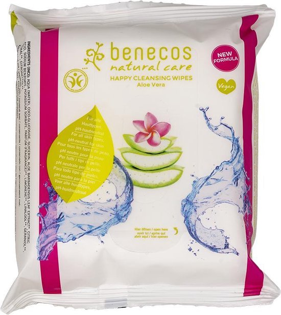 Benecos Natural Happy Cleansing Wipes – For Lucky Skin (25 Pcs)