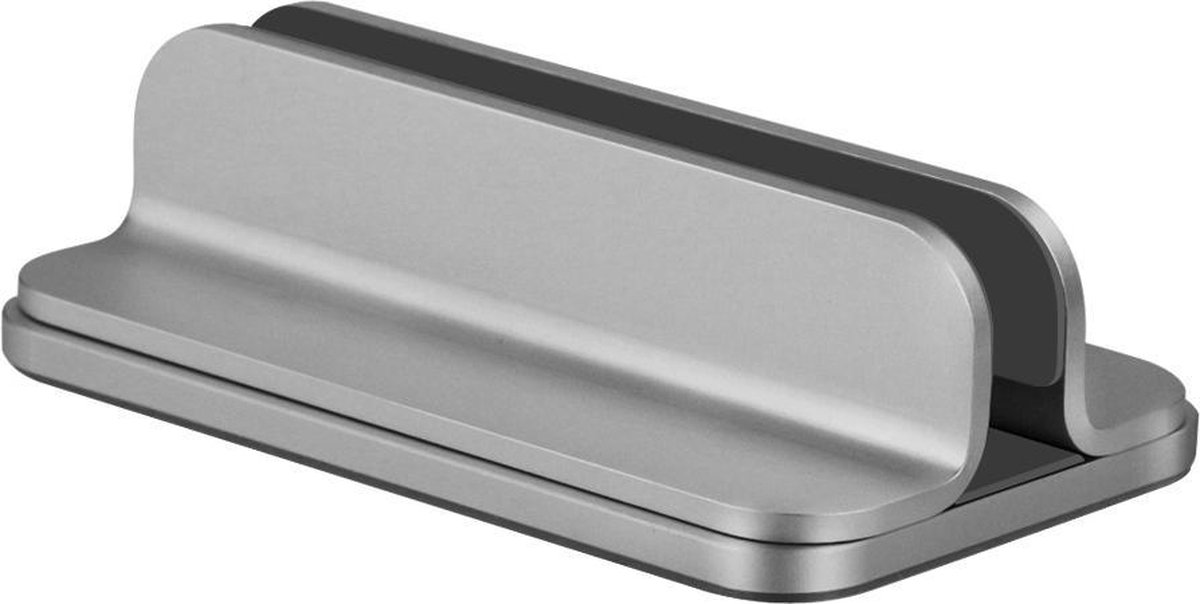 Mastersøn Verticale Laptop Standaard - Aluminium & Verstelbaar - Grijs - MacBook