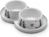 Flamingo Eetpot Dupl Cats In Love 2X350Ml