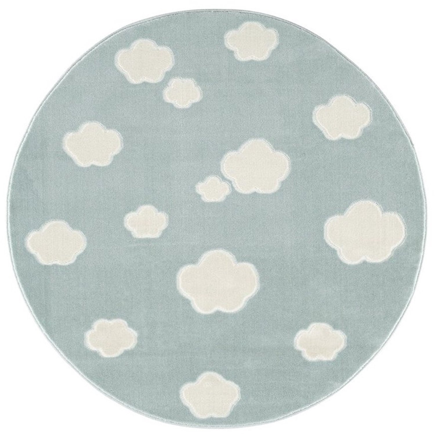 Livone Tapijt Ø 133 cm Happy Rugs Sky Cloud Munt - Wit