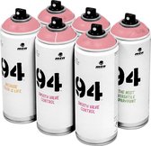 MTN 94 Tutti Frutti - roze spuitverf - 6 stuks - 400ml lage druk en matte afwerking