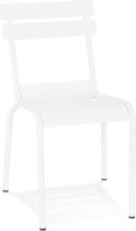 Alterego Witte metalen design stoel 'ROMEO' stapelbaar