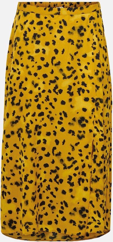 Jdy gele maxi rok met luipaardprint bol