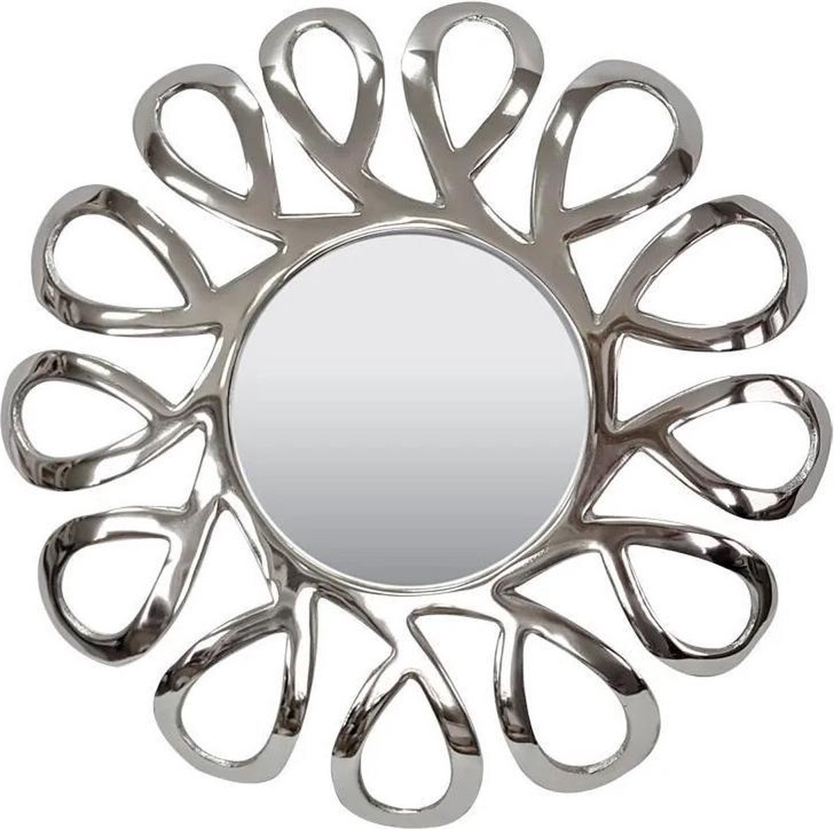 Spiegel - Colmore - 56x56cm - Aluminium/Nickel - Zilverkleurig - Zwaar materiaal
