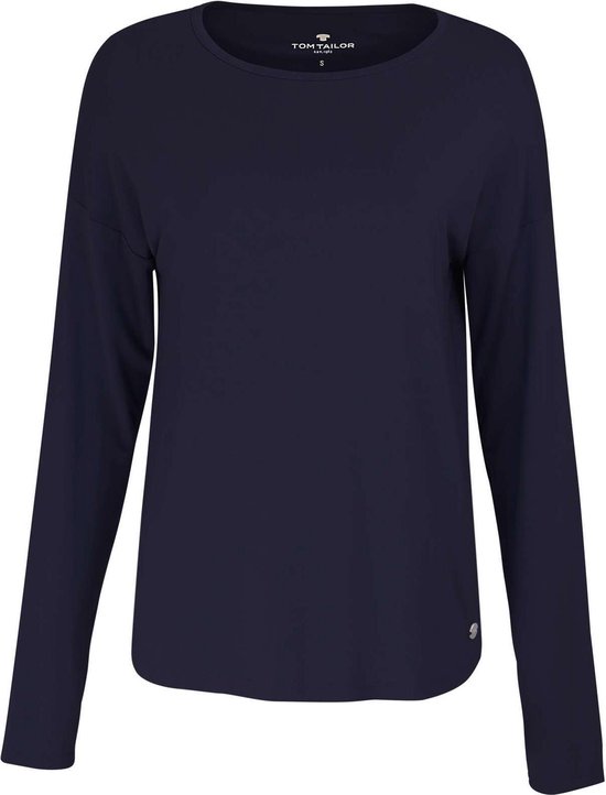 TOM TAILOR Dames Loungewear shirt Mix & Match - lange mouw - Maat 3XL (46)