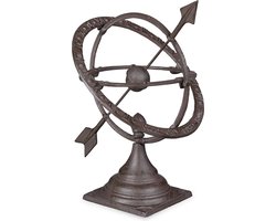 zonnewijzer tuin - weerbestendig - bodemmontage - 42 cm - gietijzer