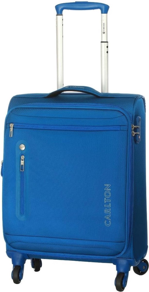 Carlton Nova Spinner Handbagage koffer 55 cm - Blauw | bol.com