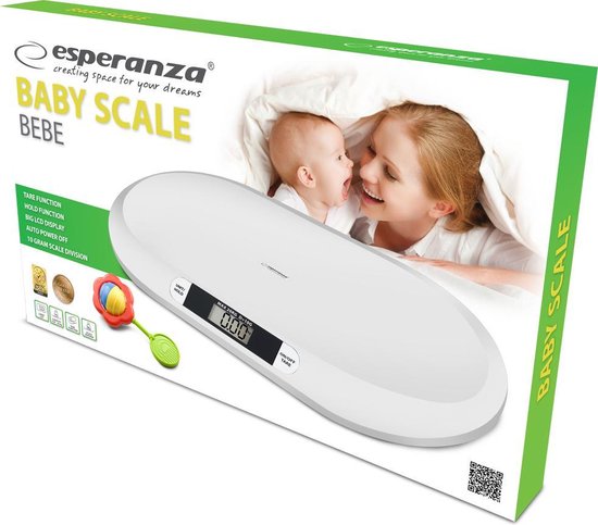 Esperanza EBS019 Babyweegschaal – Digitale weegschaal baby en peuter – Dierenweegschaal – Tot 20 kg - Esperanza