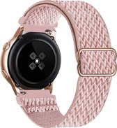 YONO Nylon Smartwatch Bandje 20mm - Horlogebandje geschikt voor Samsung Galaxy Watch 6 / 5 / Pro / 4 / 3 / Active 2 - Polar Ignite / Unite – Huawei - Lichtroze