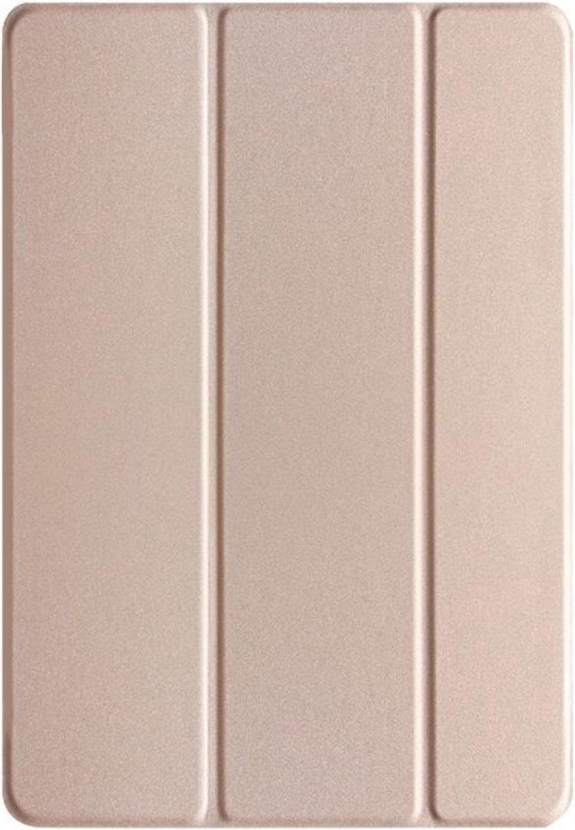 iPad 10.2 2019/2020 /2021 Tri-Fold Book Case met Standaard Roze/Goud