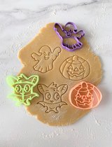 Koekjesvorm | 3-delige set | Halloween | Pompoen - Spookje - Vleermuis | Cookie cutter | Uitsteekvorm | Bakvorm | 8cm