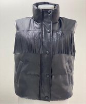 dames modieuze  bodywarmer, kleur zwart, maat M