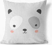 KNUSSEN Dierencollectie - Kussen Panda | Grijs - 40cm x 40cm, Hoes