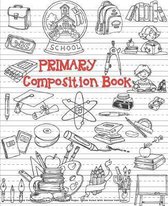 Primary Composition Book: School Notebook For Kids Grade.K-2 (7.5x9.25) 108 Pages - Wide Ruled With Bottom Half Paper