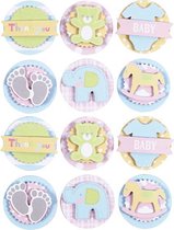 3D stickers baby 35 x 5 mm 12 stuks