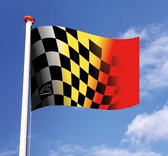 Finish Race/ België geblokte vlag - 100 x 70 cm  - Grand Prix België – Formule 1