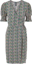 Pieces PCMIKELA 2/4  WRAP DRESS Black Dames Jurk - Maat XL