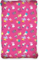 hoeslaken Peppa Pig 90 x 200 cm katoen roze