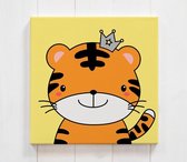 Zo lief Canvas schilderij - kraamcadeau - canvas tijger - babykamer - kinderkamer - dieren - Giraffe - decoratie