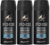 Axe Deospray Collision Leather & Cookies - 3x150 ml