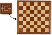 schaakbord met rand 40 x 40 cm hout bruin/beige