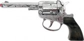 Speelgoed revolver cowboy 100 schots zilver