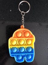 ORLINE / Fidget Toys - Pop It - Sleutelhanger - Among us - Mini Pop It - Tegen Stress