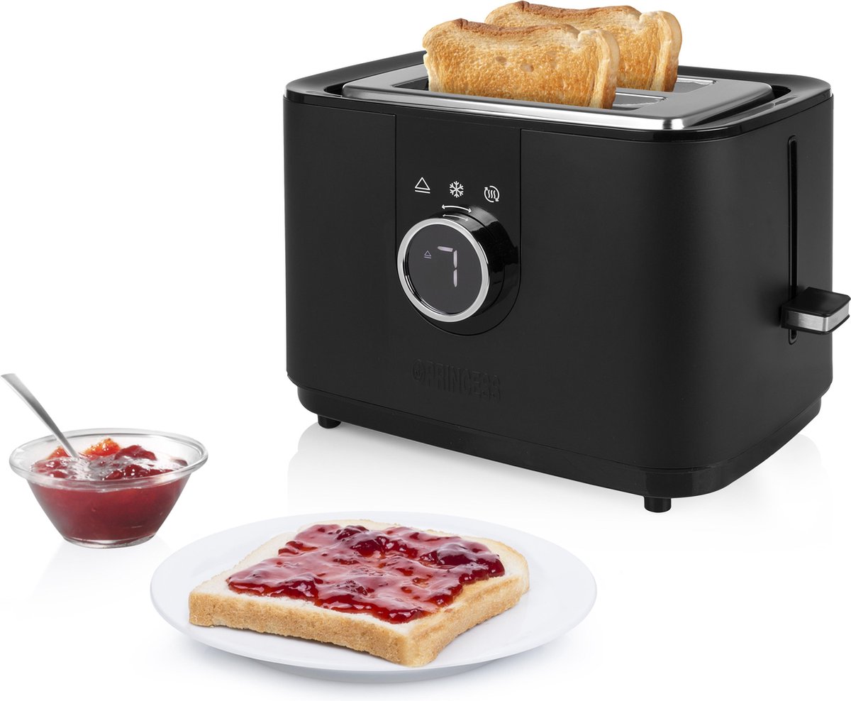 Broodrooster – 2 Sleuven – LED Display – Zwarte RVS Behuizing – Moments Breakfast Serie – Princess 142360 thumbnail 8