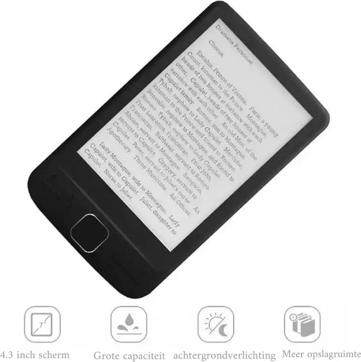 ETEBAR E reader Ereader E readers beste koop 4.3 inch display