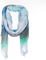 Sjaal multi kleur - 100% katoen - dip dye print