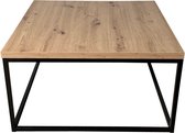 Salontafel Rio, eikenhout/ zwart, vierkant, 80 x 80 x 41 cm