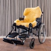 Medicinale schapenvacht voor rolstoel - scootmobiel - met bevestigings elastiek - Skéépe - medische schapenvachten Texel