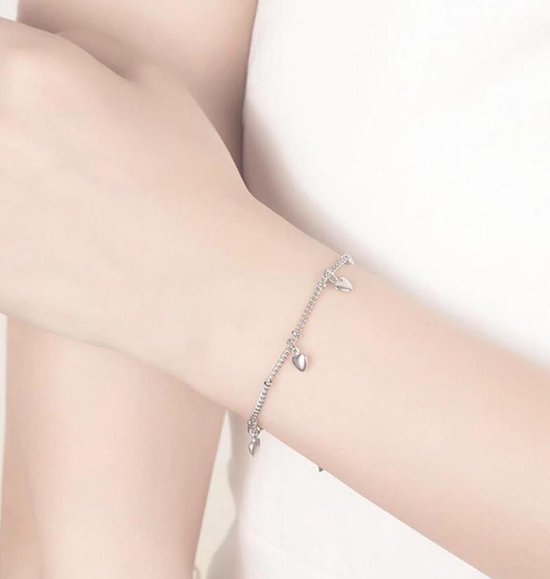 aan je denken| cadeau voor vriendin| kerstcadeau Sieraden Armbanden Handkettingen 925 zilveren armband| Hart armband| sierlijke armband cadeau voor mama| gepersonaliseerd 